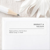 Modern Minimalistisch Bruiloft RSVP Retouradres Etiket (Insitu)