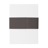 Modern Minimalistisch Bruin Monogram Trouwen Uitnodigingen Wikkel (Achterkant Voorbeeld)