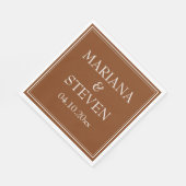 Modern Minimalistisch Bruin Servet (Hoek)