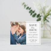 Modern minimalistisch budget Foto slaat de datum o Briefkaart (Staand voorkant)