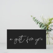 Modern minimalistisch cadeaucertificaat (Staand voorkant)