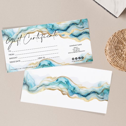 modern minimalistisch cadeaukaartencertificaat toe