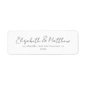 Modern minimalistisch camouflage-weduwomkeeradres etiket (Voorkant)