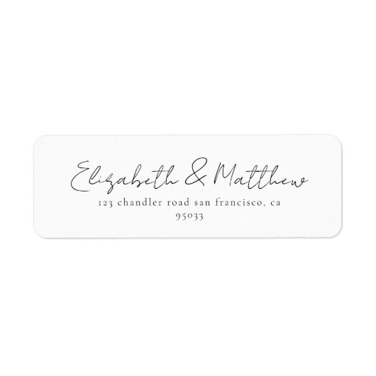 Modern minimalistisch camouflage-weduwomkeeradres etiket (Voorkant)