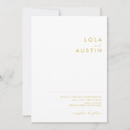 Modern minimalistisch Casual goudlettertype Kaart