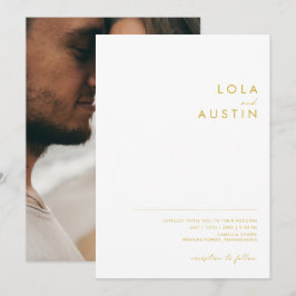 Modern minimalistisch Casual goudlettertype Kaart