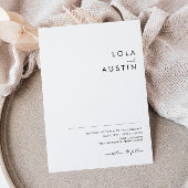 Modern minimalistisch Casual huwelijk Kaart