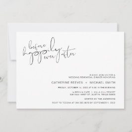 Modern minimalistisch Casual script repetitiediner Kaart