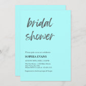 Modern minimalistisch Celeste blauw Vrijgezellenfe Kaart (Voorkant / Achterkant)