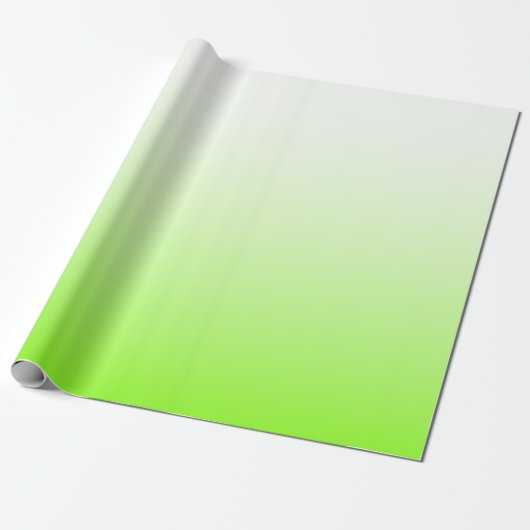 Modern minimalistisch Chartreuse tot White Ombre Cadeaupapier (Uitgerold)