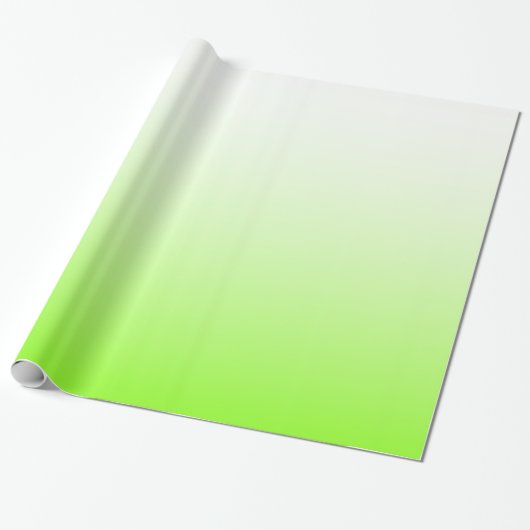 Modern minimalistisch Chartreuse tot White Ombre Cadeaupapier (Uitgerold)