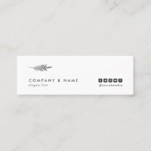 Modern minimalistisch Chic Elegant Leaf White en G