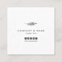 Modern minimalistisch Chic Elegant Leaf White en G