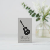Modern minimalistisch chic Musician Guitar Teacher Visitekaartje (Staand voorkant)