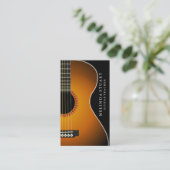 Modern minimalistisch chic Musician Guitar Teacher Visitekaartje (Staand voorkant)