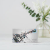 Modern minimalistisch chic Musician Guitar Teacher Visitekaartje (Staand voorkant)