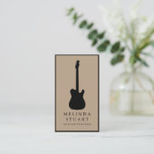 Modern minimalistisch chic Musician Guitar Teacher Visitekaartje (Staand voorkant)
