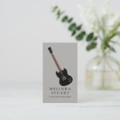 Modern minimalistisch chic Musician Guitar Teacher Visitekaartje (Staand voorkant)