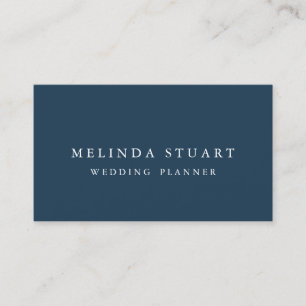 Modern minimalistisch Chic Navy Blue Visitekaartje
