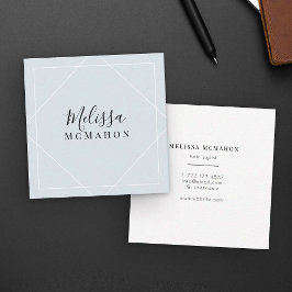 Modern minimalistisch chic script trendy elegant vierkante visitekaartje