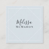 Modern minimalistisch chic script trendy elegant vierkante visitekaartje (Voorkant)