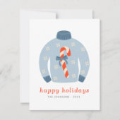 Modern minimalistisch Chic Ugly Gebreet Sweater Feestdagenkaart (Voorkant)