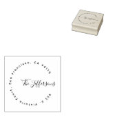 Modern minimalistisch chique familie retouradres rubberstempel (Gestempeld)