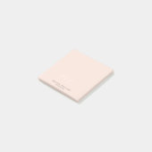 Modern minimalistisch chique monogram pastel licht post-it® notes (Schuin)