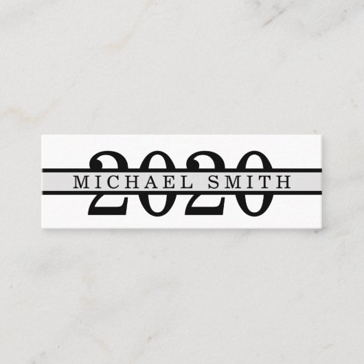 Modern Minimalistisch Classic Insert Kaart Afstude Mini Visitekaartje (Voorkant)