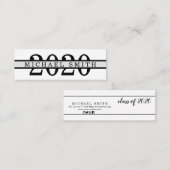 Modern Minimalistisch Classic Insert Kaart Afstude Mini Visitekaartje (Voorkant / Achterkant)