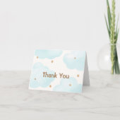 Modern Minimalistisch Cloud Nine Stars Baby shower Bedankkaart (Voorkant)