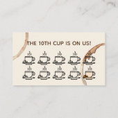 Modern minimalistisch coffeeshopcafé visitekaartje (Achterkant)