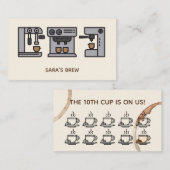 Modern minimalistisch coffeeshopcafé visitekaartje (Voorkant / Achterkant)