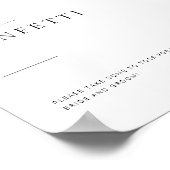 Modern minimalistisch Confetti voor weduwschap met Poster (Hoek)