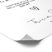 Modern minimalistisch Cornhole bruiloft gastenboek Poster (Hoek)