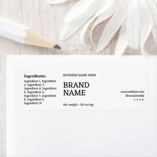 Modern minimalistisch cosmetisch potje productlabe etiket (Insitu)