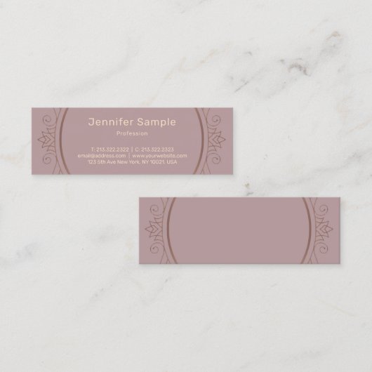 Modern minimalistisch creatief design trendy Sjabl Mini Visitekaartje (Voorkant / Achterkant)