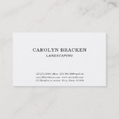 Modern minimalistisch creatief Plant | Landschapso Visitekaartje (Achterkant)