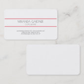 Modern minimalistisch Creative Consultant Red Whit Visitekaartje (Voorkant / Achterkant)