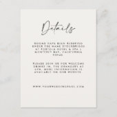 Modern Minimalistisch Crème & Zwarte Script Bruilo Informatiekaartje (Voorkant)