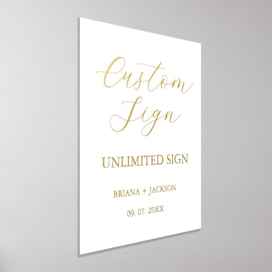 Modern Minimalistisch Custom teken trouwtafel teke Folie Afdrukken (Laagn)