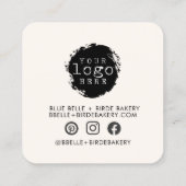 Modern minimalistisch dank aan kleine bedrijven |  vierkante visitekaartje (Achterkant)