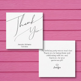 modern minimalistisch dank , lief 16 notitiekaartje