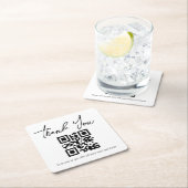 modern minimalistisch dank voor zakelijke qr - cod kartonnen onderzetters (Insitu)