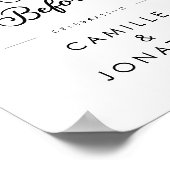 Modern minimalistisch de avond voor welkom poster (Hoek)