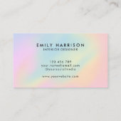 Modern minimalistisch deastel ombre visitekaartje (Achterkant)