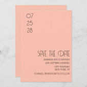 Modern minimalistisch deegment slaat de Kaart Datu (Voorkant / Achterkant)