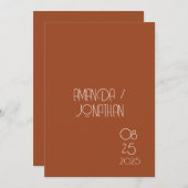 Modern minimalistisch deegment slaat de Kaart Datu (Voorkant / Achterkant)