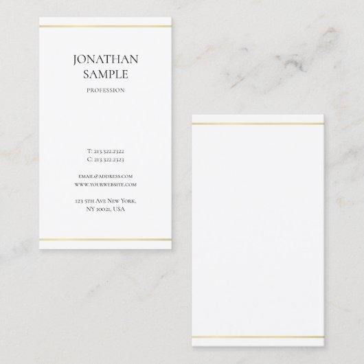 Modern minimalistisch design Creative Professional Visitekaartje (Voorkant / Achterkant)