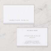 Modern minimalistisch design Eenvoudig elegant lux Visitekaartje (Voorkant / Achterkant)
